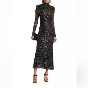 Like New - Self-Portrait Rhinestone Embellished Midi Dress Size 6 Worn Once!